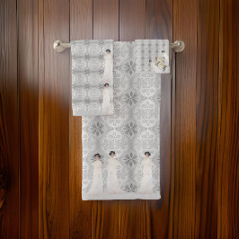 Deluxe Woman in White Serena Klimt Badhandtuch Set