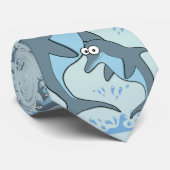 Deluxes Delphin-Muster Krawatte (Gerollt)
