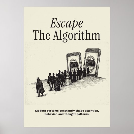 Dem Algorithmus entfliehen Poster (Vorne)