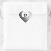 Dem Auge! - Chrome Herz-Aufkleber (Tasche)