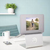 Dem Autor vertrauen Aufkleber (Laptop auf Schreibtisch)