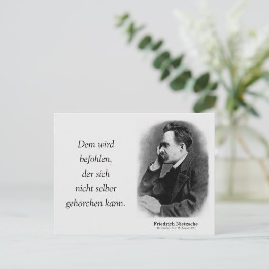 Dem befohlen postkarte (Stehend Vorderseite)