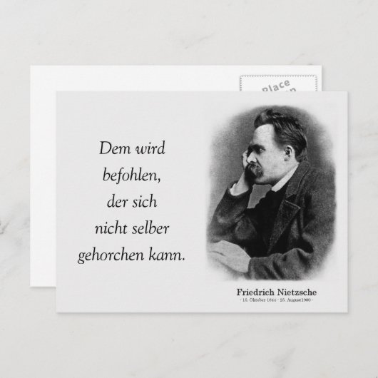 Dem befohlen postkarte (Vorne/Hinten)