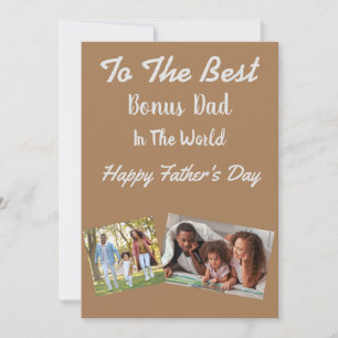 Dem besten Bonus-Papa der Welt Feiertagskarte