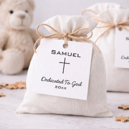 Dem Herrn gewidmet Jungenname | Einfaches Kreuz Geschenkanhänger