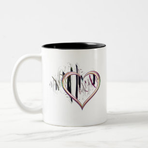 Dem Herzen sei treu Zweifarbige Tasse