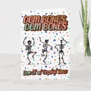 🎉 "Dem Knochen" Funny Skeleton Geburtstagskarte � Karte