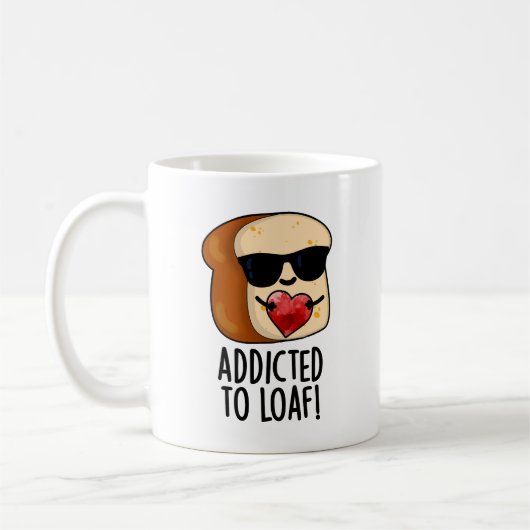 Dem Loaf-Funny-Brot-Pun geweiht Kaffeetasse (Links)