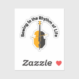 Dem Rhythmus des Lebens Cello beugen Aufkleber