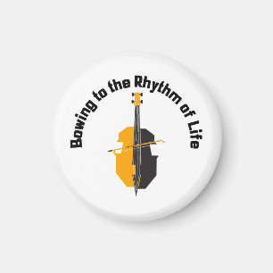 Dem Rhythmus des Lebens Cello beugen Magnet