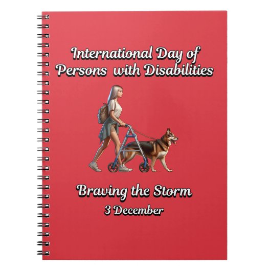 Dem Sturm trotzen. Menschen mit Behinderungen Notizblock (Vorderseite)