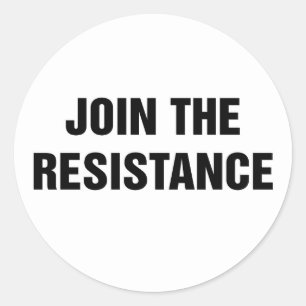 Dem Widerstand beitreten Runder Aufkleber