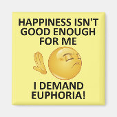 Demand Euphoria Funny Kühlschrankmagnet Kühlschran (Vorne)