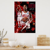 DeMar DeRozan Chicago Bulls Dynamic Poster Art (Küche)
