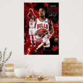 DeMar DeRozan Chicago Bulls Dynamisches Poster Art (Küche)