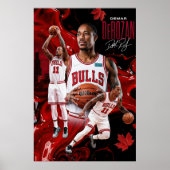 DeMar DeRozan Chicago Bulls Dynamisches Poster Art (Vorne)