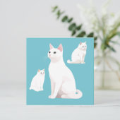 Demare Cats Geburtstagskarte (Stehend Vorderseite)