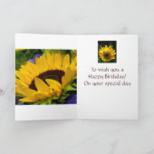 Demare Sunflower Geburtstagskarte Karte (Innenseite)