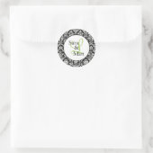 Demask Initial Monogram Wedding Sticker (#LABL001) (Tasche)