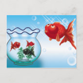 Demekin - Telescope Goldfish- Postkarte (Vorderseite)