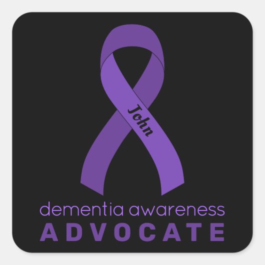 Dementia Advocate Quadratischer Aufkleber (Vorderseite)