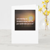 Dementia Journeys Haiku Card - Frühmorgens Karte (Gelbe Blume)