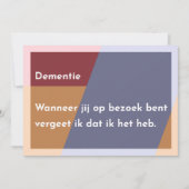 Dementie Dankeskarte (Vorderseite)