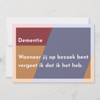 Dementie Dankeskarte