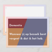 Dementie Dankeskarte (Vorne/Hinten)