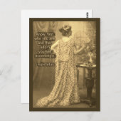 Dementsprechend - Vintage Fotografie Postkarte (Vorne/Hinten)