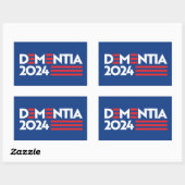 Demenz 2024 rechteckiger aufkleber (Blatt)
