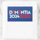 Demenz 2024 rechteckiger aufkleber (Tasche)