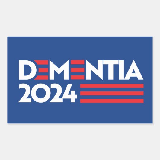 Demenz 2024 rechteckiger aufkleber (Vorderseite)