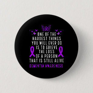 Demenz Awareness Montag Schmetterling Warrior Heim Button