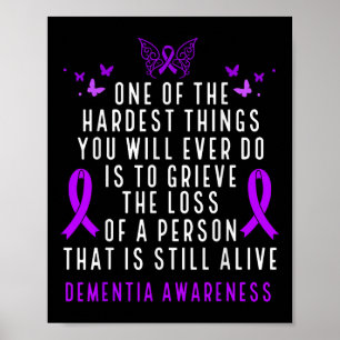 Demenz Awareness Montag Schmetterling Warrior Heim Poster