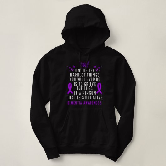 Demenz Bewusstseinsmonat Schmetterlingskrieger Alz Hoodie (Design vorne)