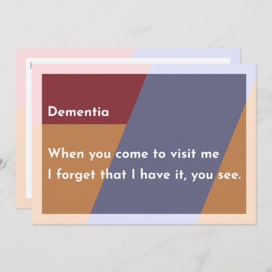 Demenz Dankeskarte (Vorne/Hinten)