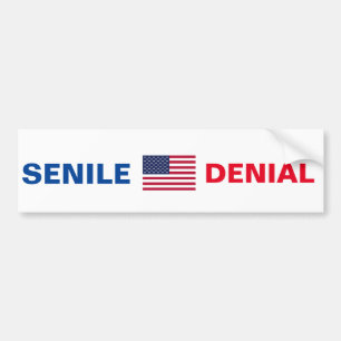 Demenz Joe Biden "SENILE DENIAL" Autoaufkleber