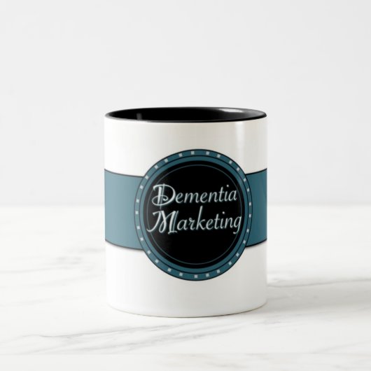 Demenz-Marketings-Tasse Zweifarbige Tasse (Mittel)