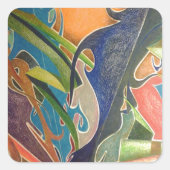 Demenz Quadratischer Aufkleber (Vorderseite)