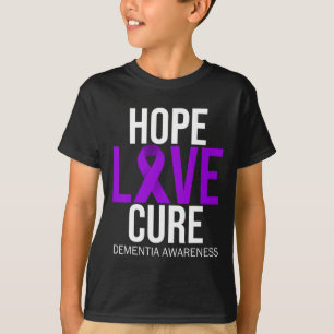 Demenzbewusstsein Hoffnung Liebe Heilung Lila Band T-Shirt