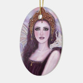 Demeter Göttin mit Schlange von Renee Lavoie Keramik Ornament (Links)