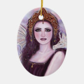 Demeter Göttin mit Schlange von Renee Lavoie Keramik Ornament (Vorne)