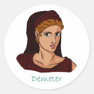 Demeter - Griechische Göttin Runder Aufkleber