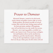 Demeter-Schlüsselanhänger Postkarte (Vorderseite)