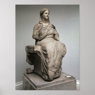 Demeter, Statue von Knidos, Kleinasien, c.350BC Poster