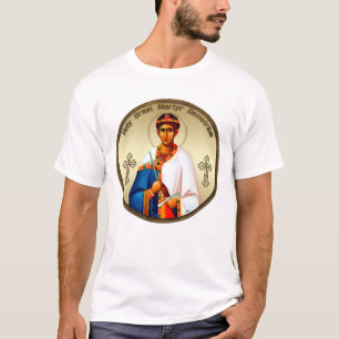 Demetrius-von-Thessaloniki-Ikone, graviert T-Shirt
