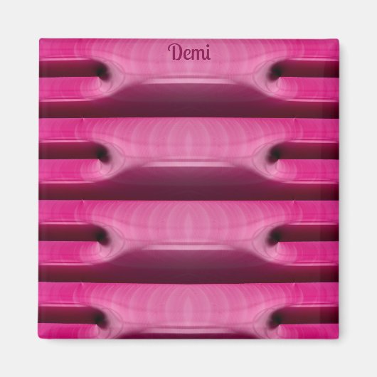DEMI ~ BON BONS ~ Abstraktes Muster ~ PINK ~ Magnet (Vorne)