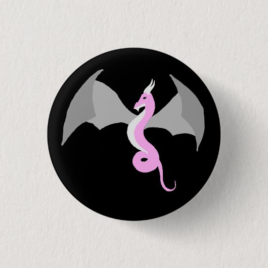 Demi-Mädchen Drache-Knopf Button (Vorderseite)