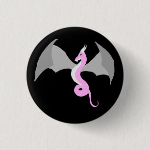 Demi-Mädchen Drache-Knopf Button